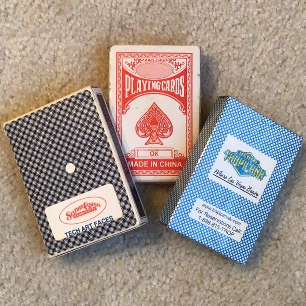 Set of 3 Decks of Playing Cards, each a complete deck